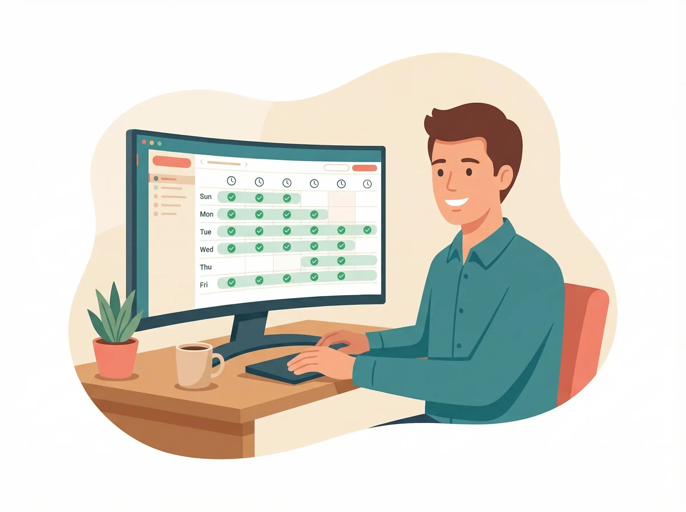 Timeline backup system showing daily restore points for agency hosting