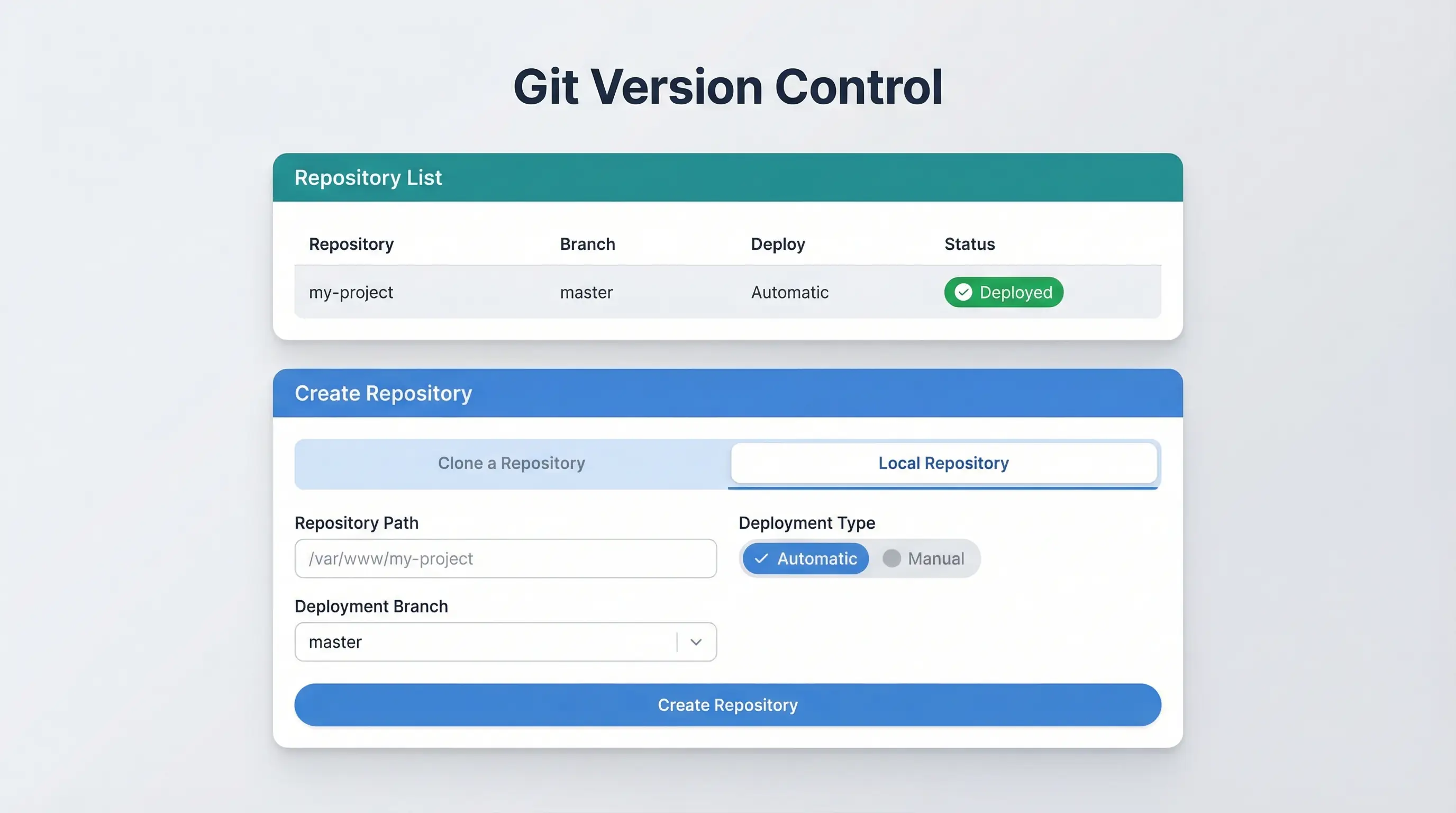 Git Version Control, My365i control panel