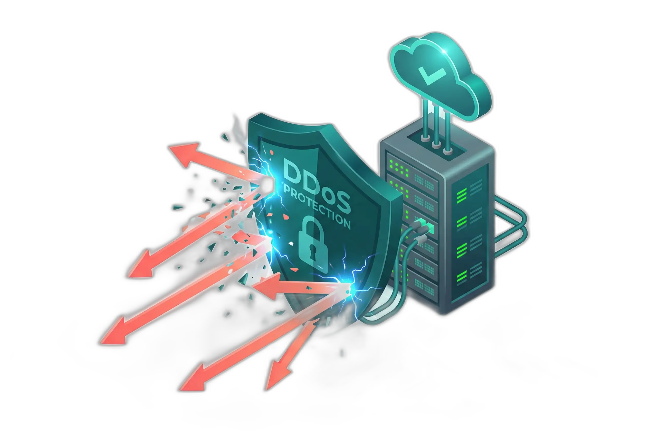 1 Tbps DDoS protection shield deflecting network attacks