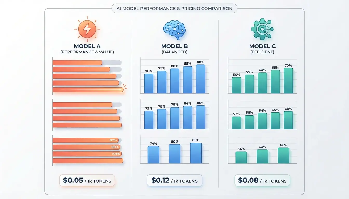 AI model benchmark leaderboard comparing scores across coding, reasoning, and computer use tasks